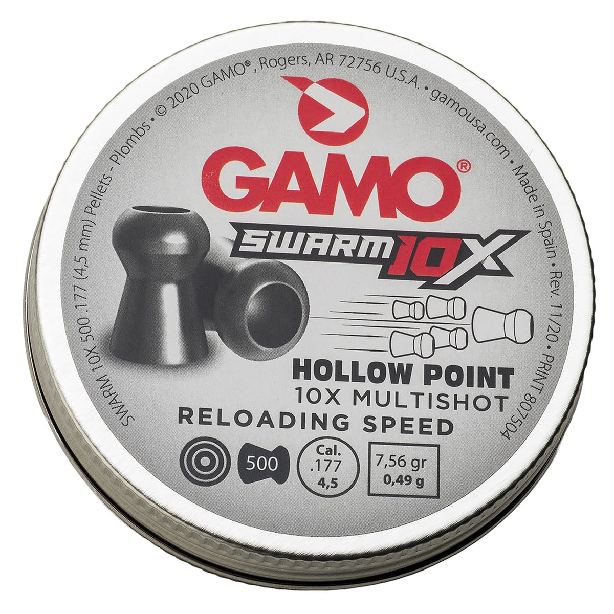 GAMO 6322546BL54  SWARM 10 HP PELLETS 500CT    177