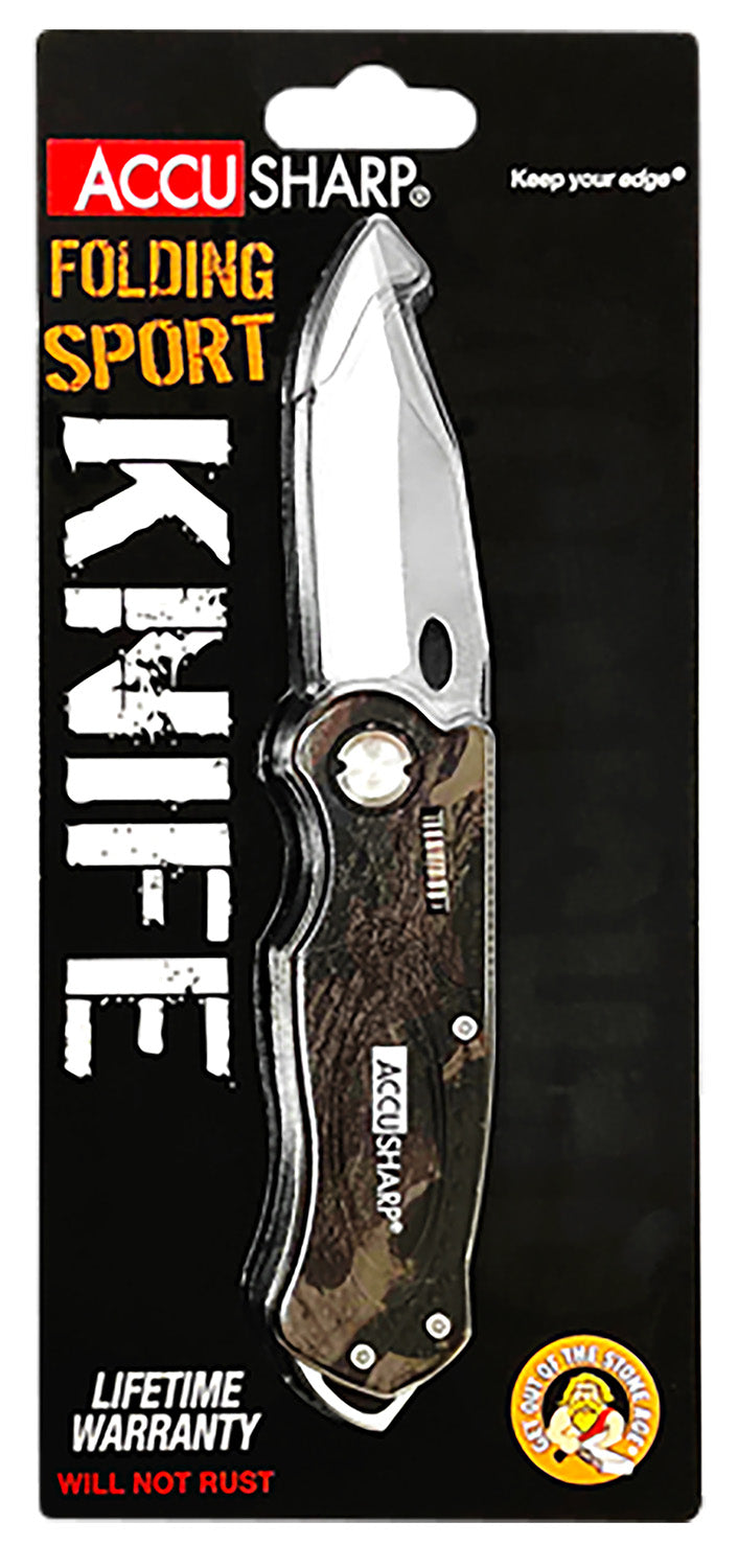 FPI 704C  ACCUSHARP FOLDING SPORT KNIFE CAMO