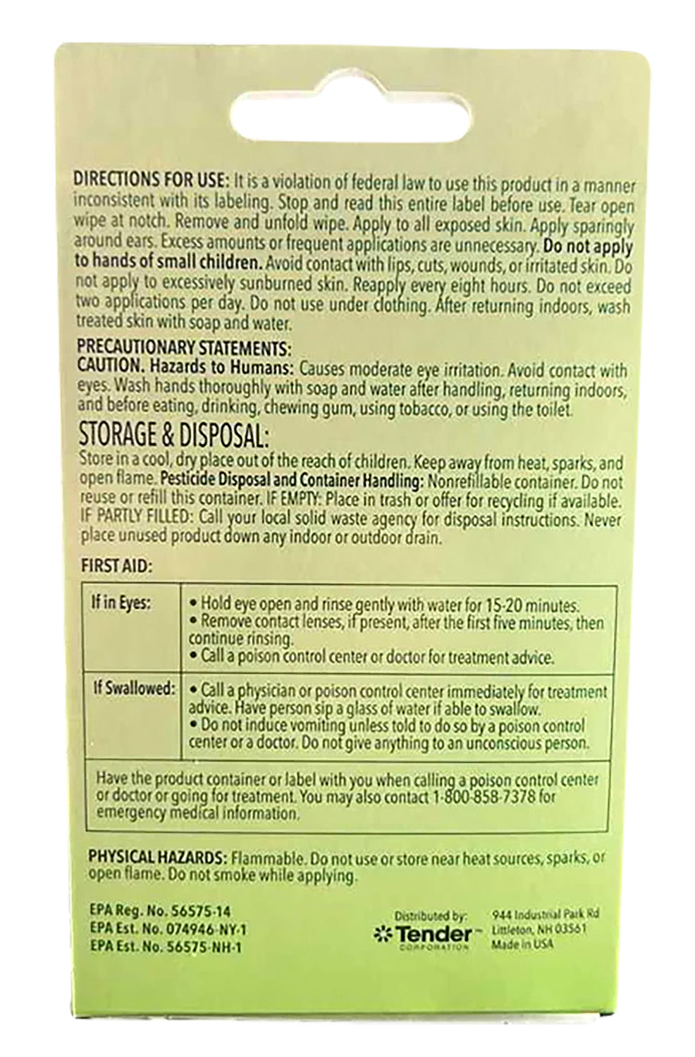 AMK 00066095 NATRAPEL 12HR REPELLENT WIPES