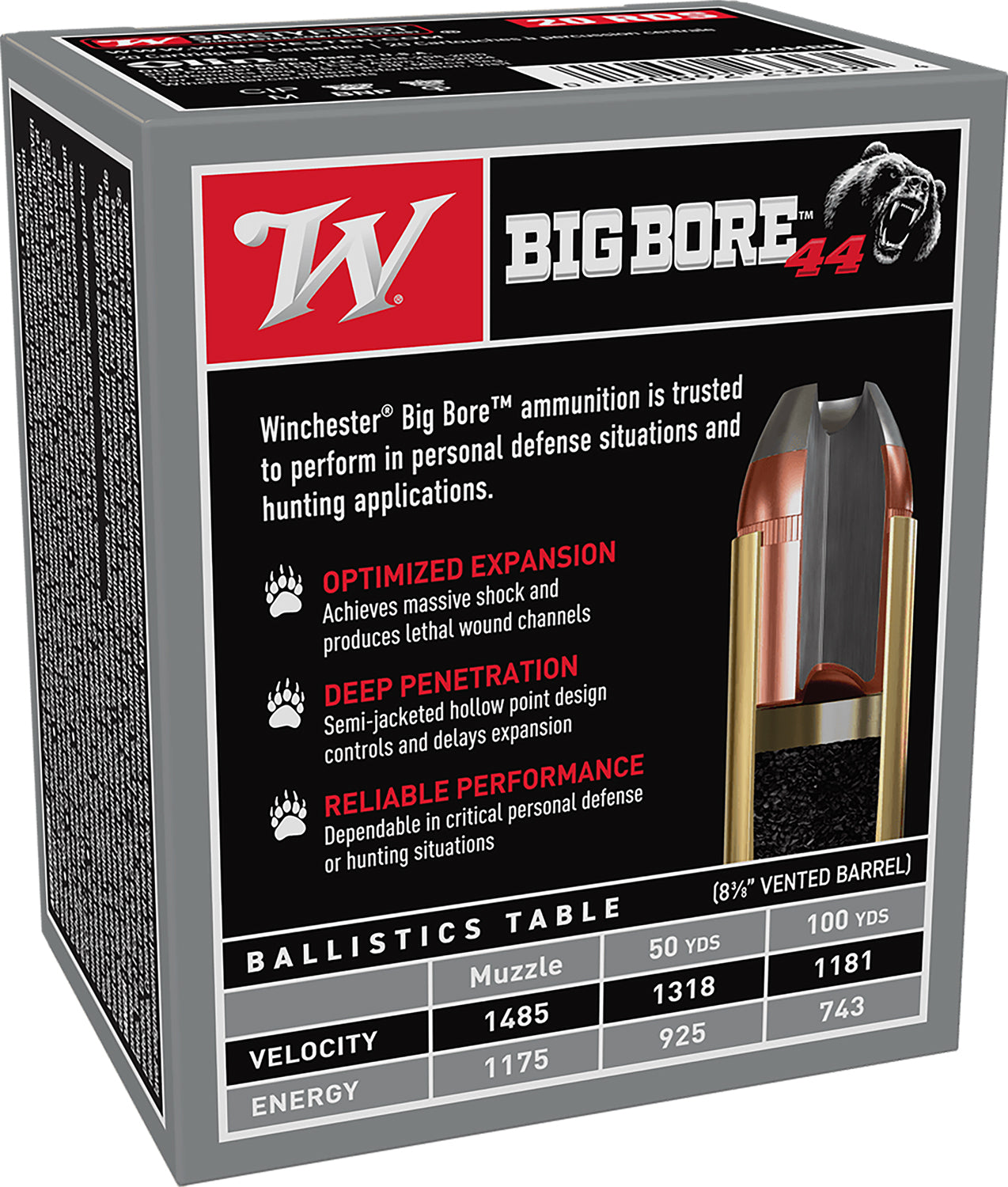 WIN X44MBB          44REM   240 SJHP BIGBORE 20/10
