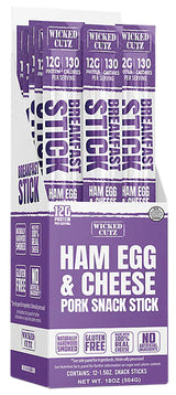 WICKED CUTZ WCBR12HEC HAM/EGG/CHEESE STICKS     12