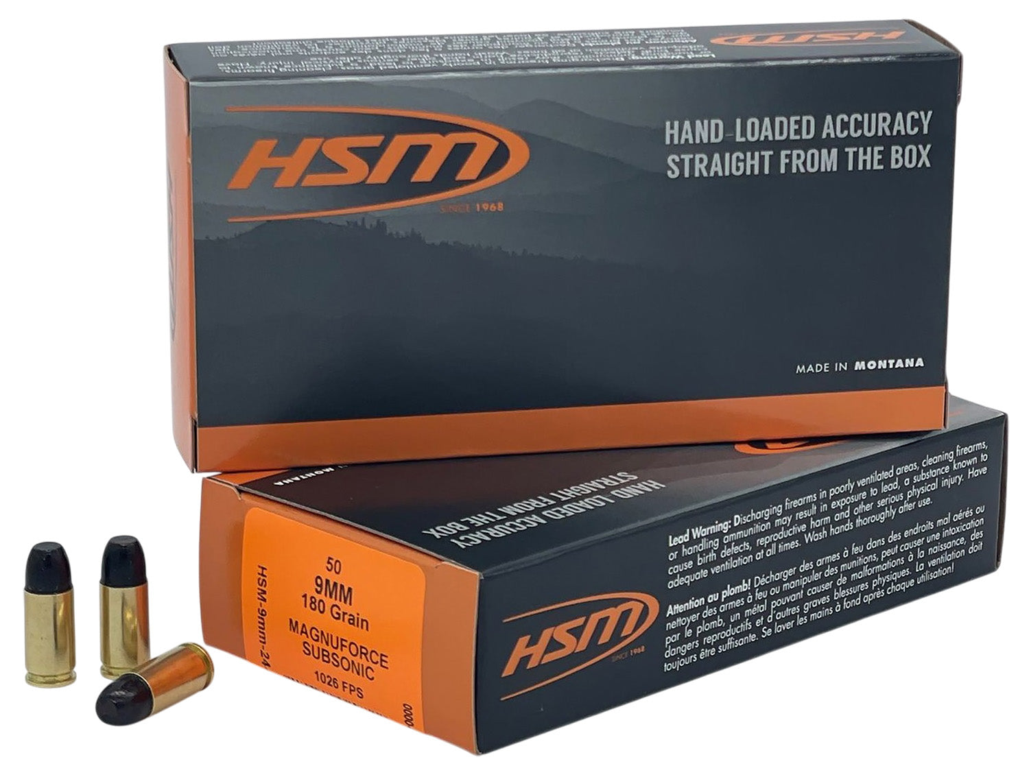 HSM 9MM24N       9MM      180GR HCLFN        50/10