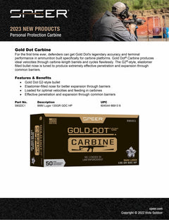 SPEER 59GDC1  GOLD DOT   9MM   135 HP CAR    50/20