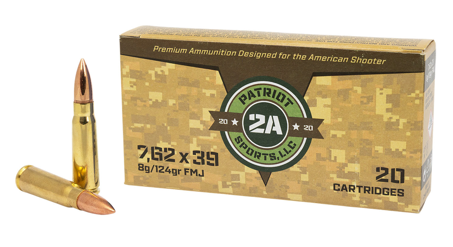 PATRIOT P762124F    762X39 124 FMJ           20/40