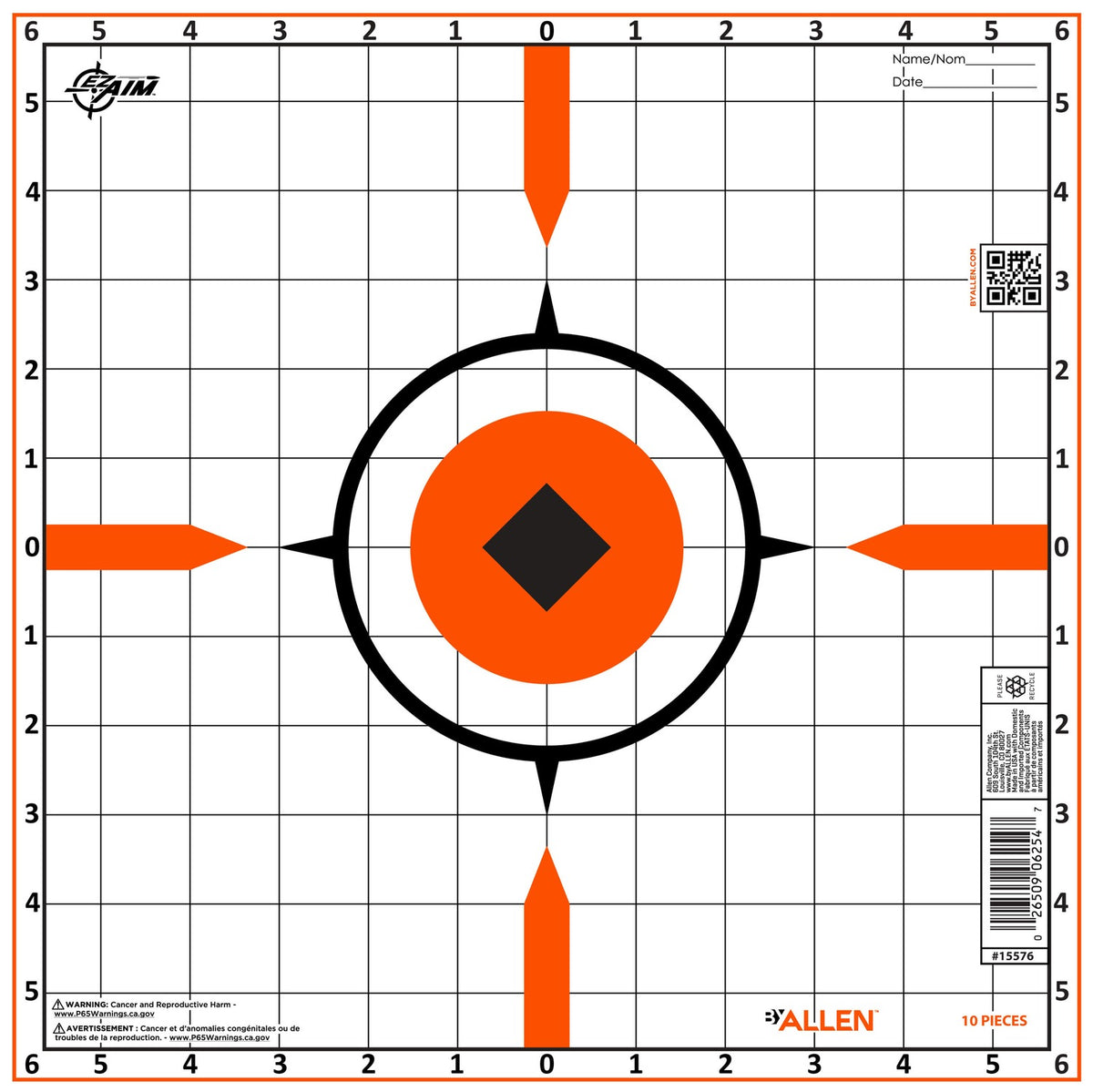 ALLEN 15576  RIGID SIGHT-IN TARGET 10PK