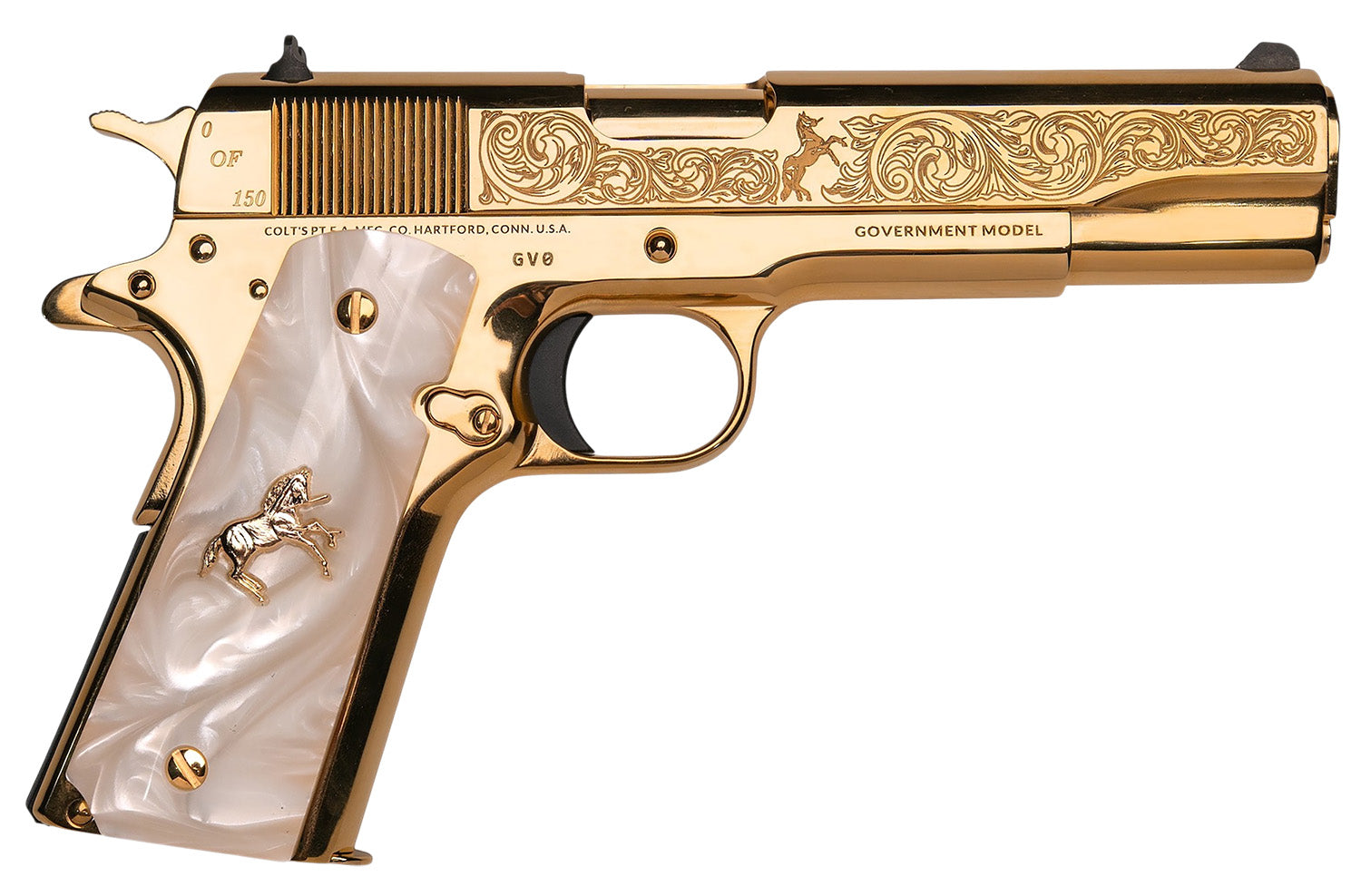 CNC CNCMIDAS       COLT 1911 38 24KT GLD PEARL GRP