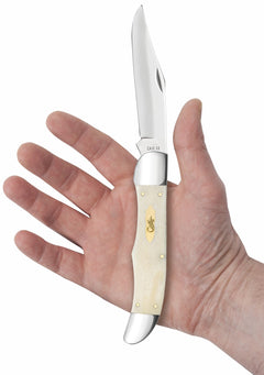 CASE 11024 SMOOTH NATURAL BONE FOLDING HUNTER
