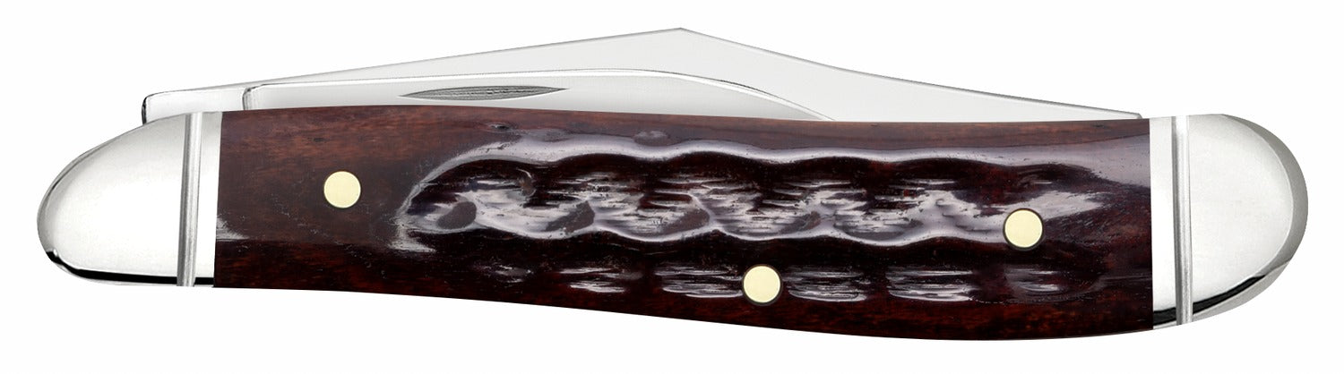 CASE 55234 POCKET WORN MAHOGANY BONE PEANUT