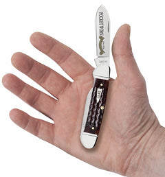 CASE 55235 POCKET WORN MAHOGANY BONE CANOE
