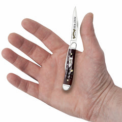 CASE 55234 POCKET WORN MAHOGANY BONE PEANUT