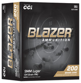 CCI 52012BB  BLAZER BRASS  9MM  124GR  200/5