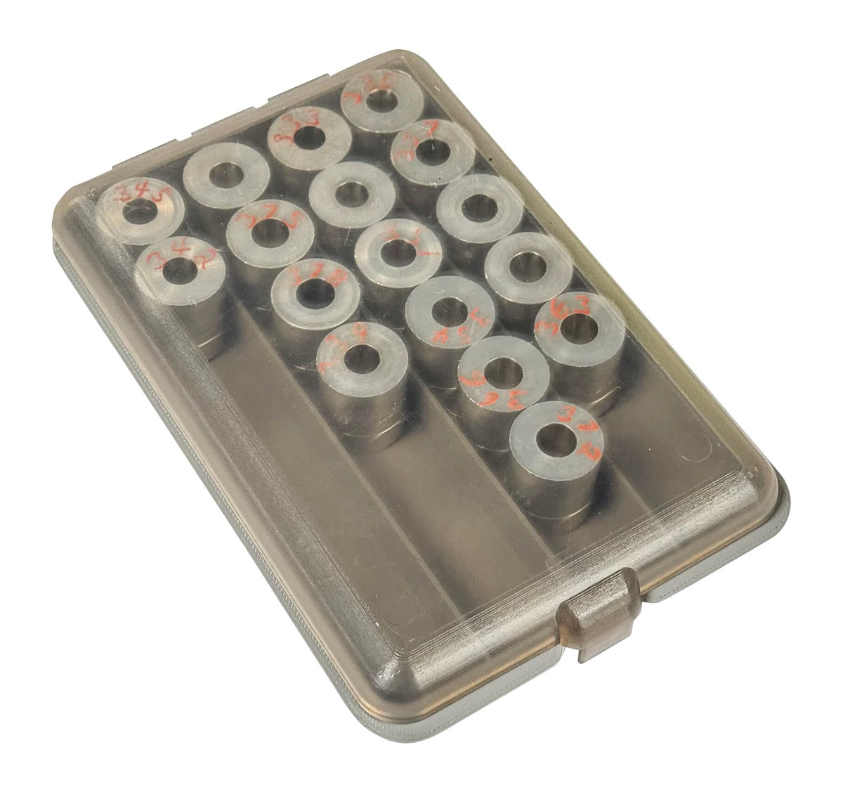MTM PSBB     POWDER & SHOT BUSHING BOX  CLEAR