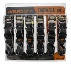 MUDDY MUD-DRS14-6PK   1"X14" DURABLE RATCHET STRAP