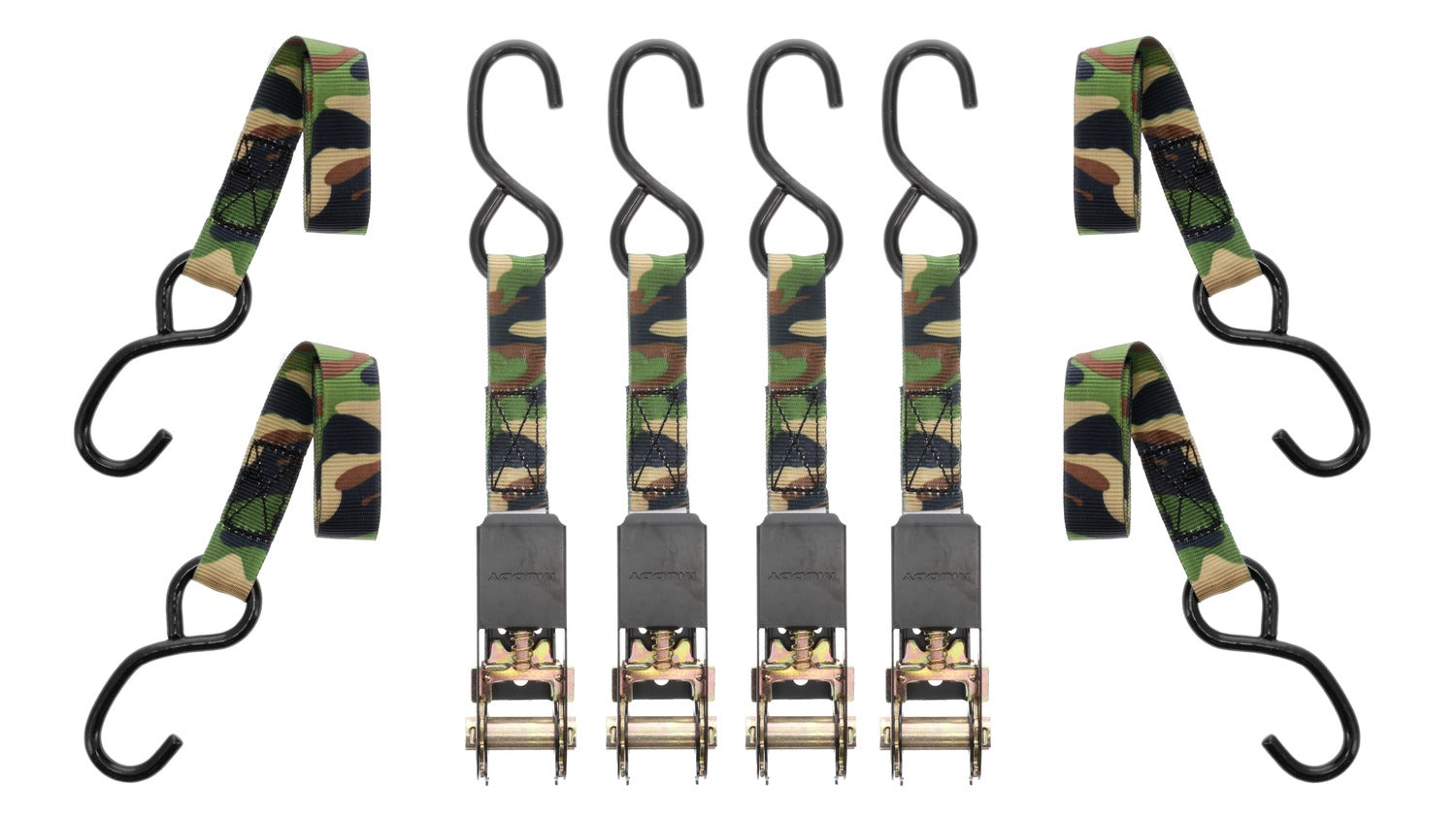 MUDDY MUD-SDRS8-4PK   1"X8' STD DUTY RATCHET STRAP
