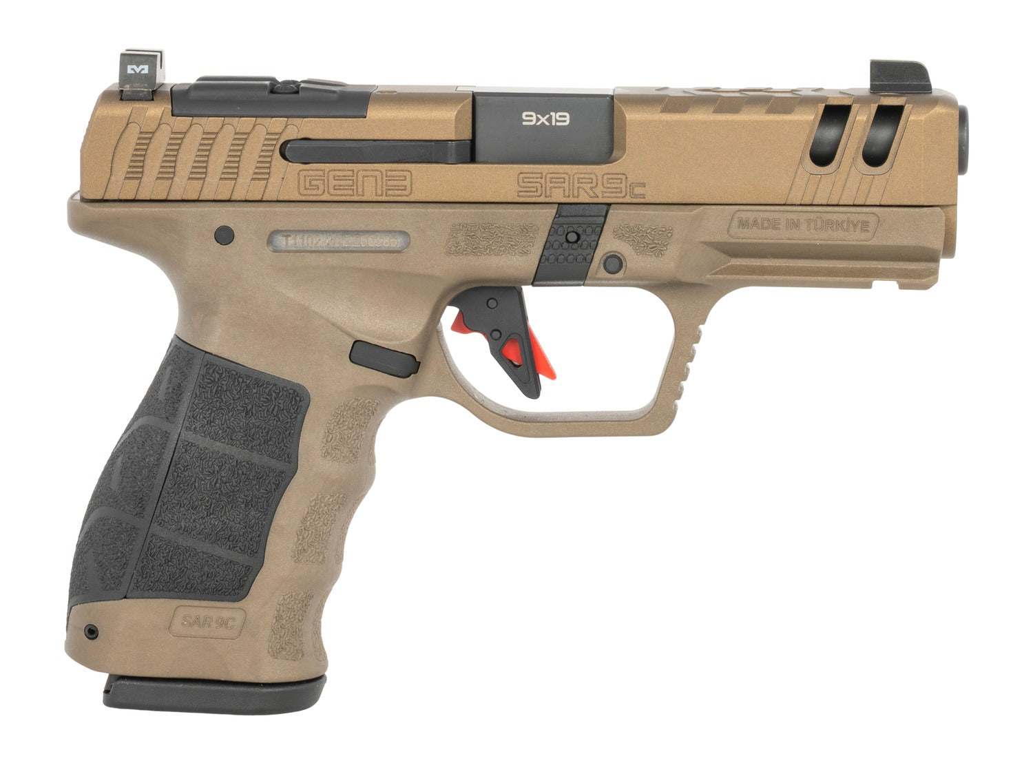 SAR USA SAR9CG3BR10    SAR9 9MM 10+10 COMPACT BRZ