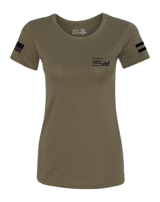 GLK AP96371 GLOCK GIRL FLAG TEE 2XL GRN