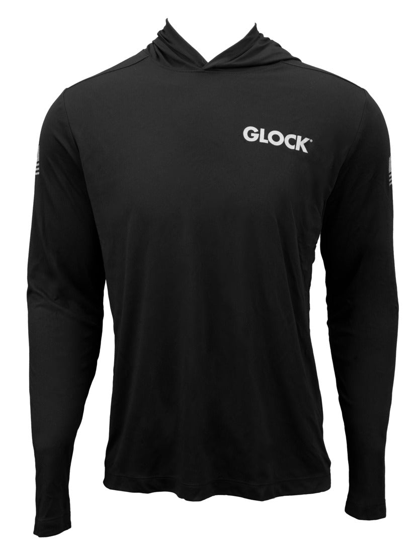 GLK AP96409 HOODED PERFORMANCE SHIRT S   BLK