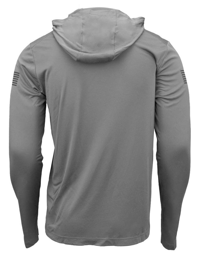 GLK AP96415 HOODED PERFORMANCE SHIRT S   GREY