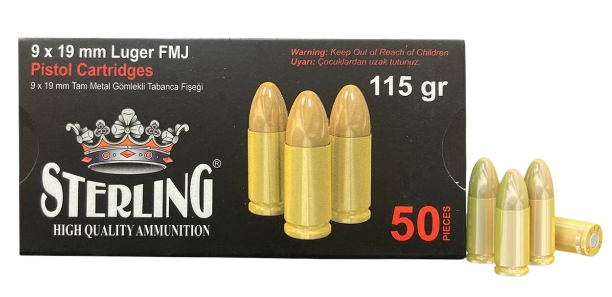 STERLING 8698779955748  9MM 115GR FMJ        50/30