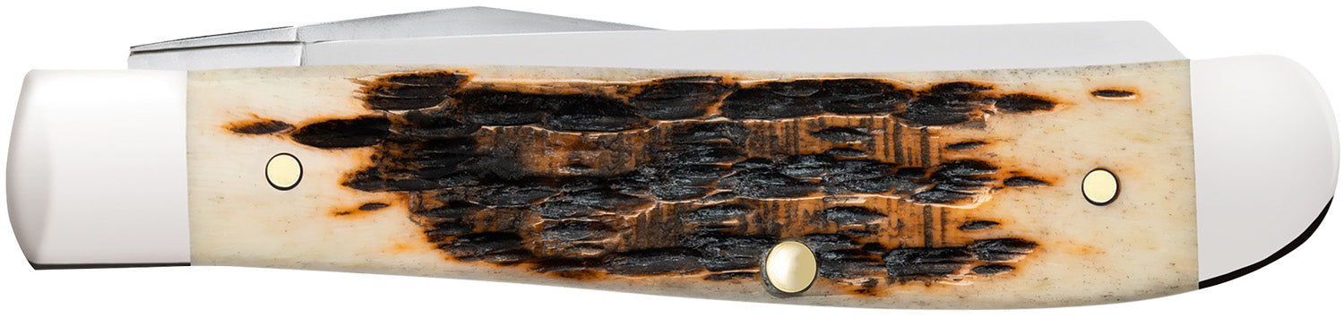 CASE 00013 AMBER BONE PEACH SEED JIG MINI TRAPPER