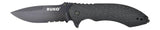 RUKO RUK0182SBBK  440C 3-1/4"SERRATED FOLDING BBPS