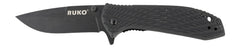 RUKO RUK0179BBK   440C 3-1/4"BLK HANDLE FOLDING
