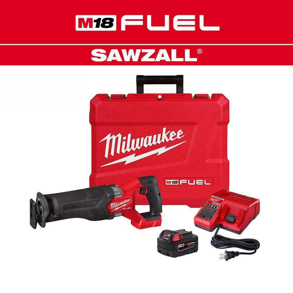 M18 FUEL 18-V Lithium-Ion Brushless Cordless Sawzall Reciprocating Saw Kit with (1) FORGE 6.0Ah Battery
