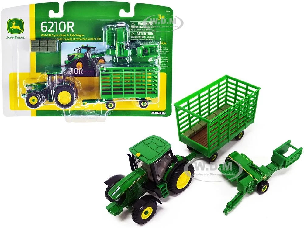 John Deere 1:64 Scale 6210R Tractor Farm Vehicle Playset