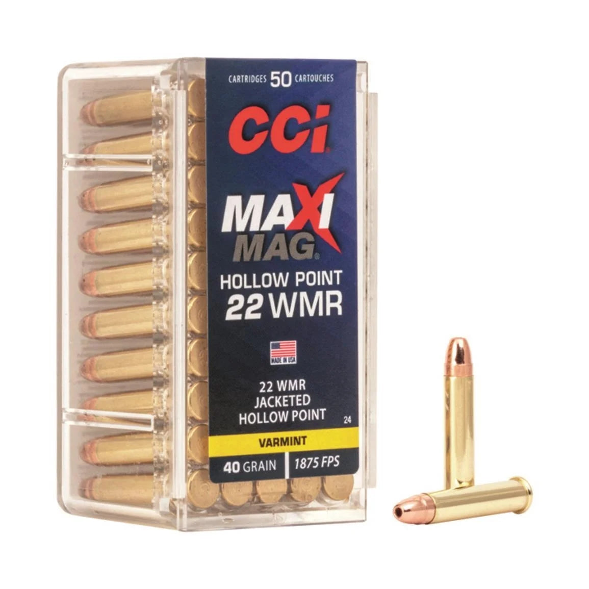 CCI Ammunition CCI 22WMR Maximag JHP 50rds