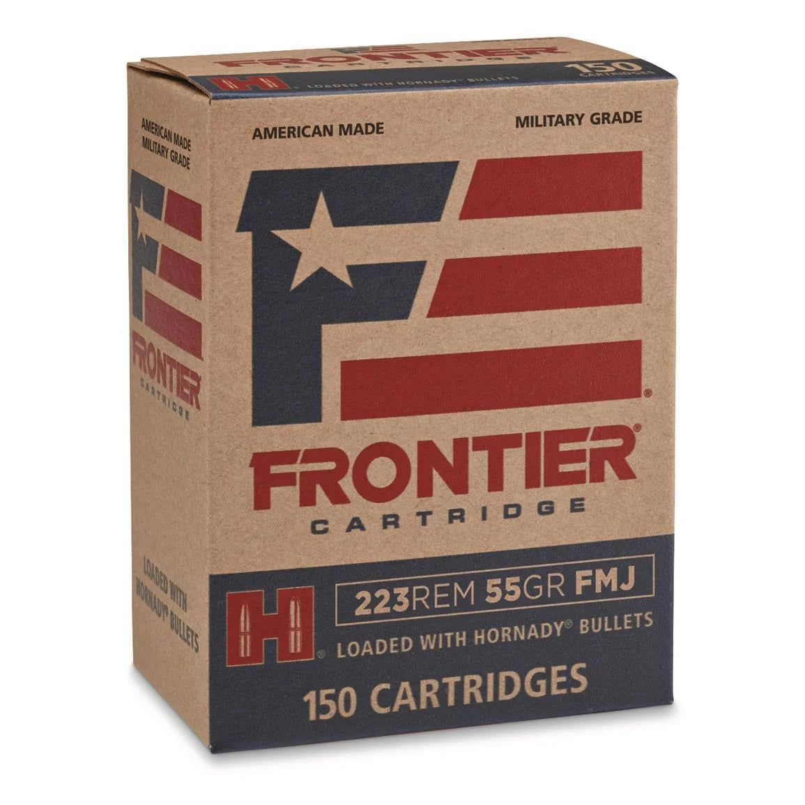 Hornady Frontier Cartridge, .223 Remington, FMJ, 55 Grain