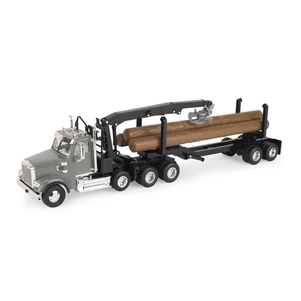 Tomy International John Deere Freightliner 1-32 Scale 122SD Logging Truck with Logging Trailer