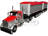 60-1632 1-64 Scale Diecast Model Day Cab with East Michigan Series & 31 & 20 End Dump Trailers Viper for Kenworth W900L
