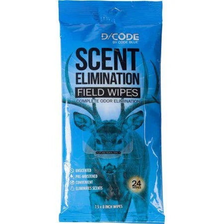 Code Blue D/Code Scent Elimination Field Wipes