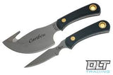 Knives of Alaska Caribou Combo Fixed Blade Knife Set D2 Stainless Steel Blade Suregrip Handle Black