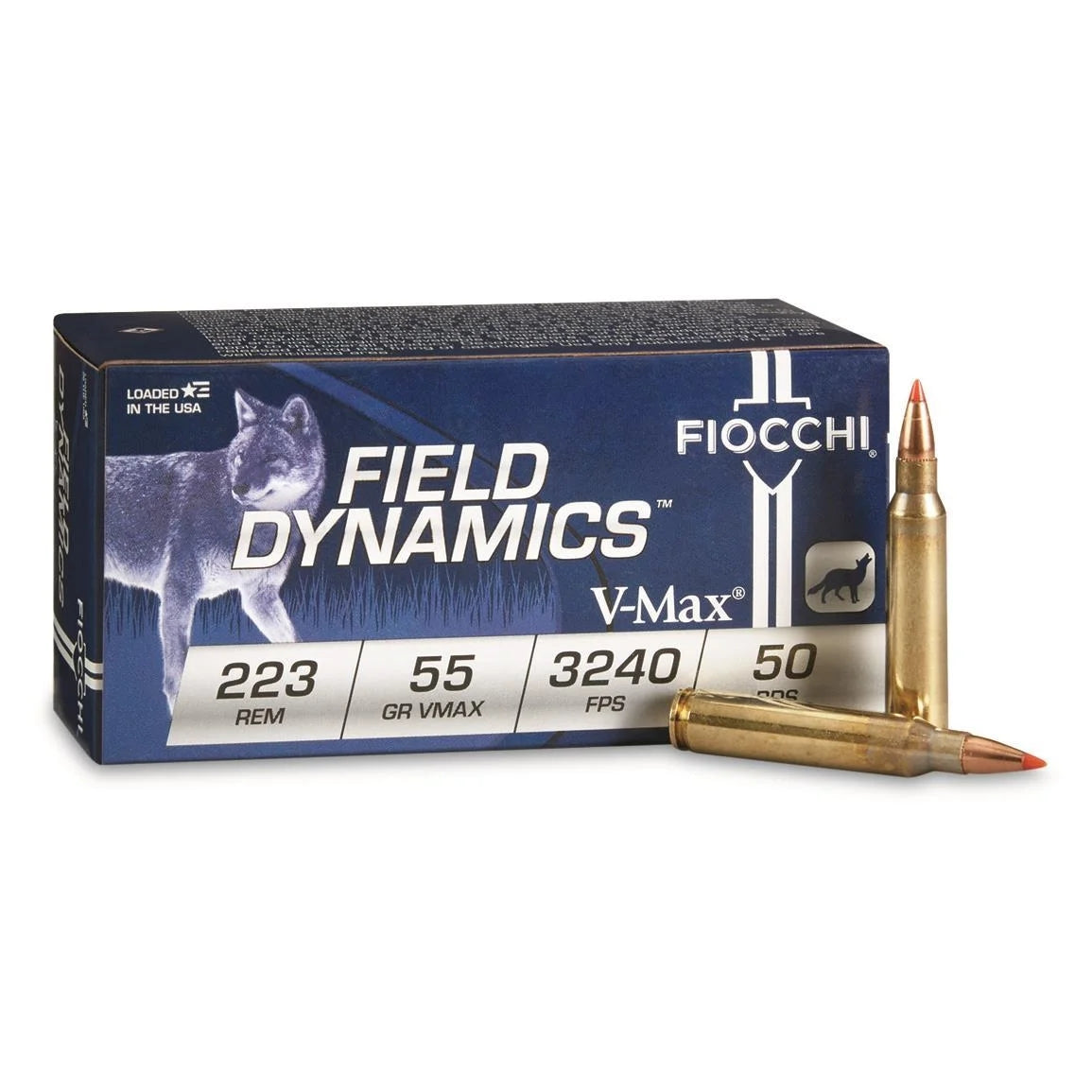 Fiocchi Field Dynamics, .223 Remington, V-MAX, 55 Grain