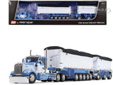 60-1633 1-64 Scale Diecast Model Day Cab with East Michigan Series for Kenworth W900L 31 & 20 End Dump Trailers Wisteria