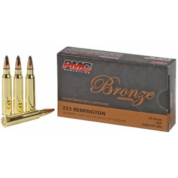 1203624 55GR SP 20RND 223SP Ammunition 223SP Bronze CF Rifle Bullets