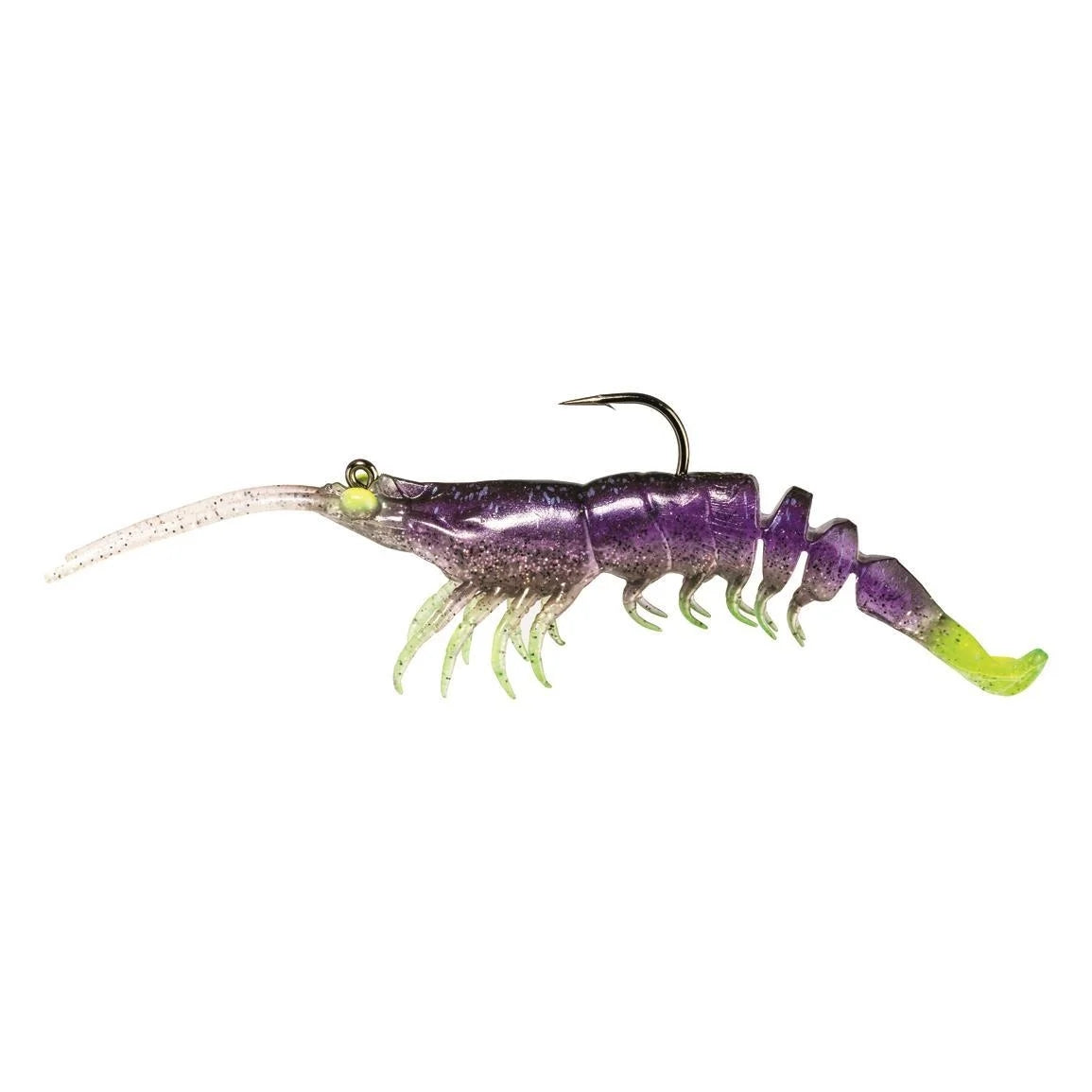 81535660 PrawnstarZ Shrimp Lure, Plum Chartreuse