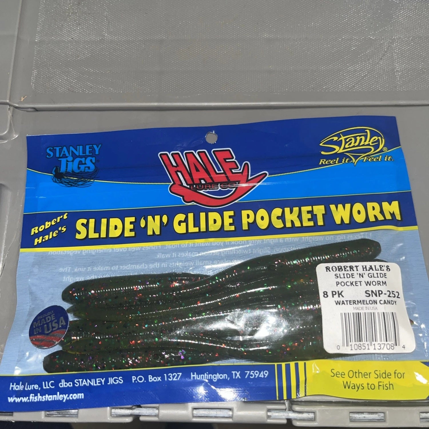 Stanley SNP-252 Slide 'N' Glide Pocket Worm - Watermelon Candy, 8/PK